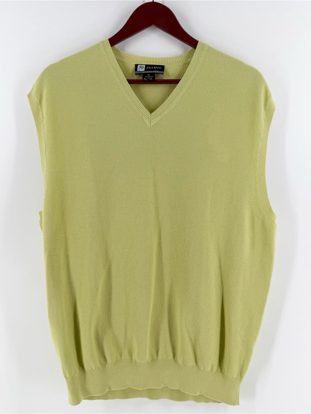 Jos. A. Bank Men's V-Neck Sweater Vest in Lime Green